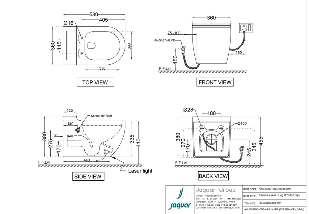 Унитаз подвесной Opal Prime с сенсорной системой смыва view 2